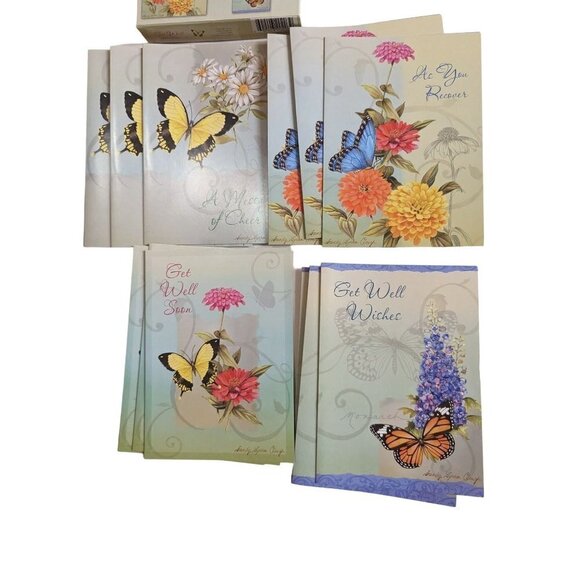 Christian Inspirations get well cards  2010 Butterfly  12 cards Scriptures - Picture 3 of 5